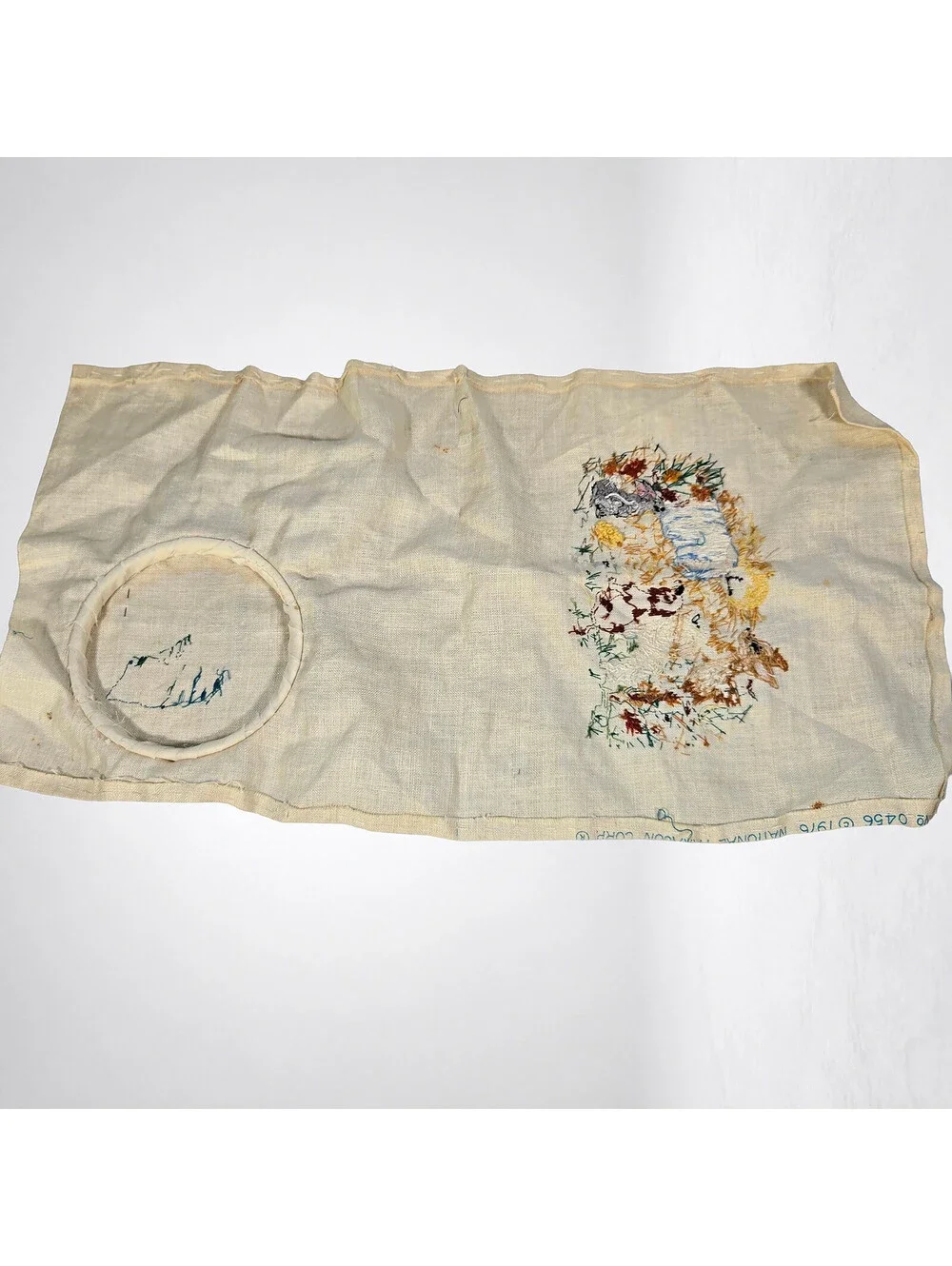 Vintage Nativity Crewel Embroidery Kit with Floss